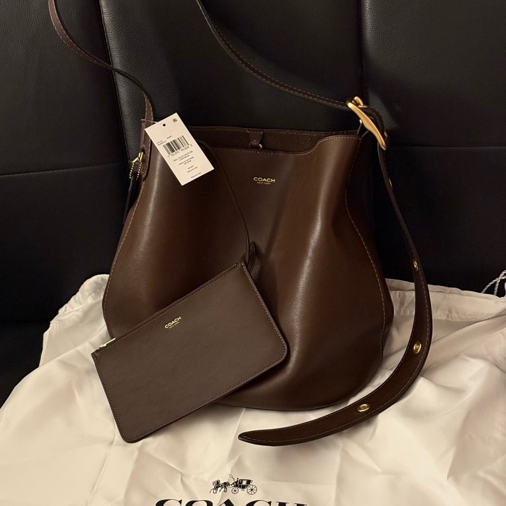 Coach Brown Shoulder Bag with Pouch